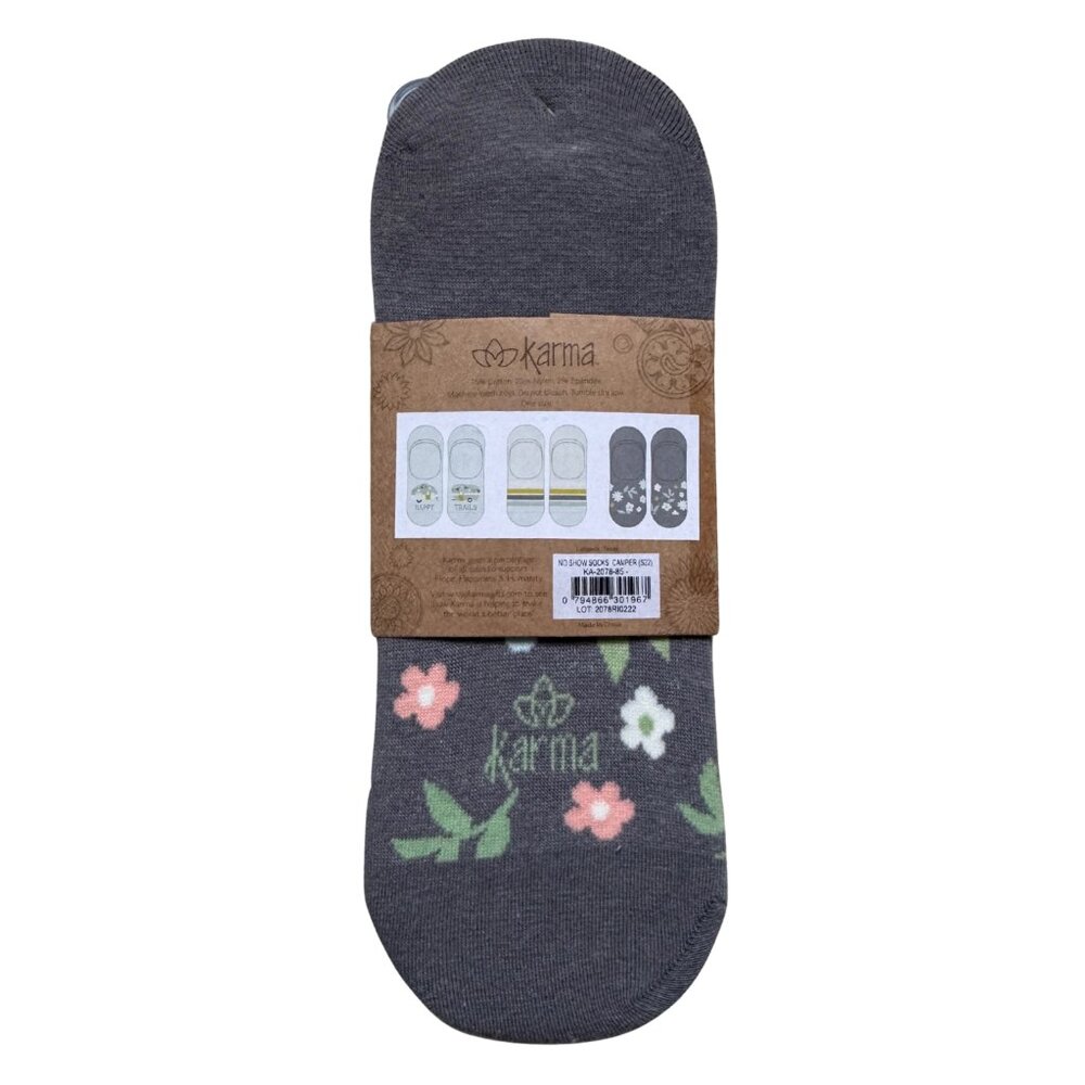 Karma Happy Trails Camper No-Show Socks Pack of Three NEW - Picture 2 of 6
